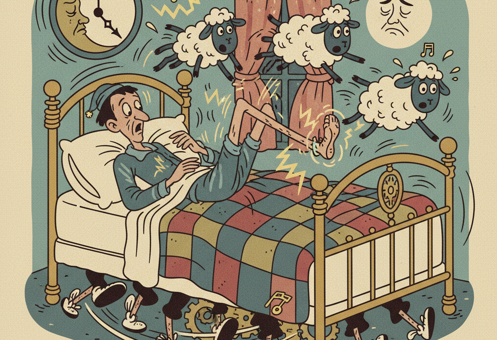 Illustration for Why Your Legs Won't Sleep: The Science of RLS and Limb Movements