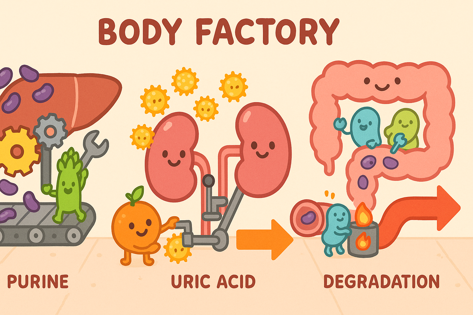 Think of your body as a factory that processes uric acid. Some remedies block its production, others help your kidneys filter it out, and new probiotics can even break it down in your gut.