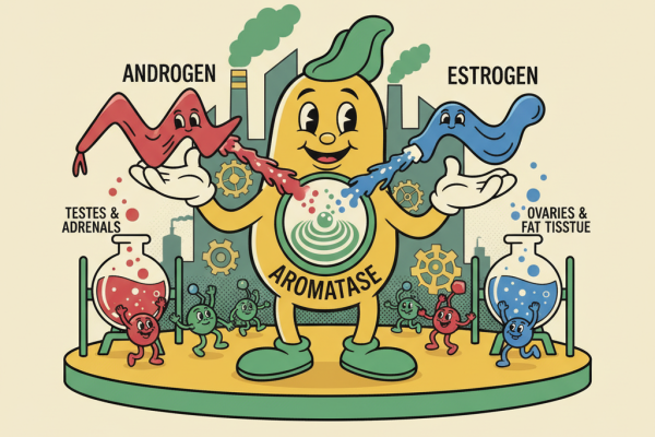 Illustration for What Science Says About Aromatase: The Enzyme That Controls Estrogen