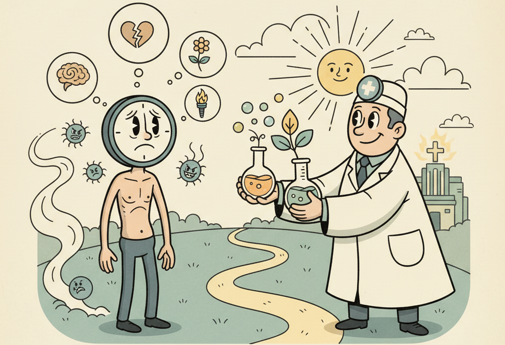 Illustration for What Science Actually Says About Long COVID Symptoms and Treatment