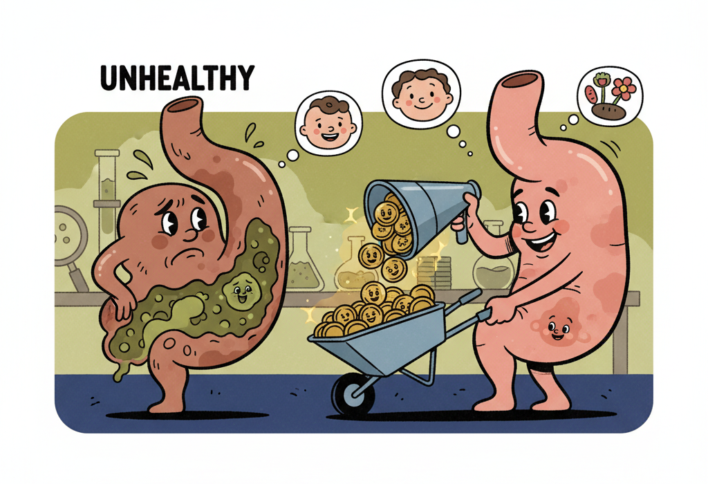 Illustration for What Science Actually Says About Fecal Transplants for Gut Health