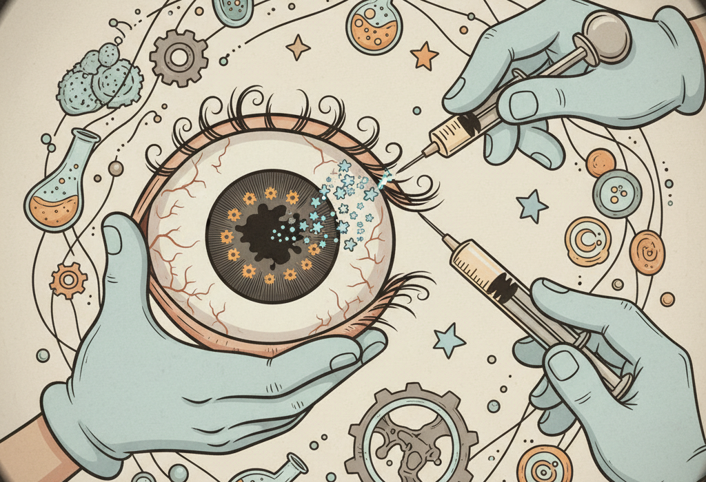 Illustration for Eye Injections for Macular Degeneration: What Science Says