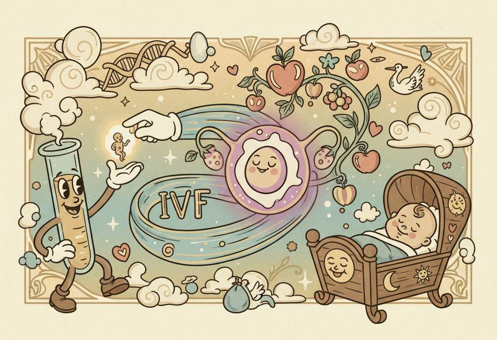 Illustration for What Science Actually Says About IVF and Pregnancy Success