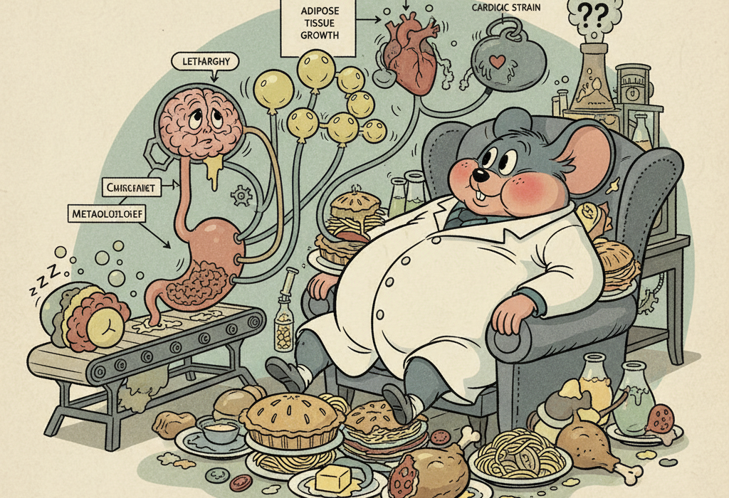 Illustration for What Happens When We Eat Too Much? The Science of Long-Term Overfeeding