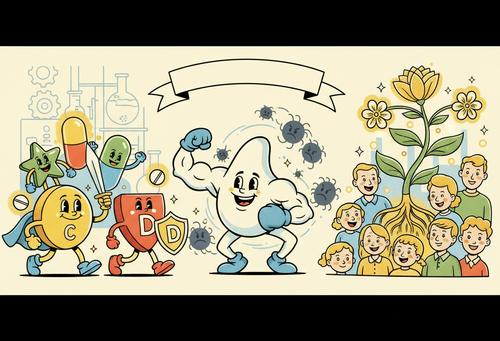 Illustration for How Vitamins Actually Affect Your Immune System: What Science Says