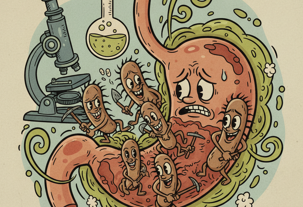 Illustration for What Science Actually Says About Helicobacter Pylori and Your Health