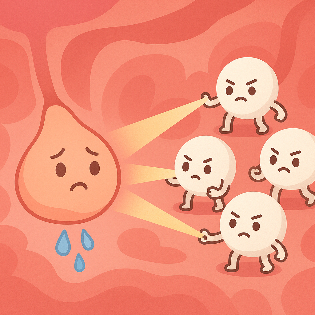 In Sjögren's syndrome, the body's own immune system, normally a protector, mistakenly targets and attacks the glands that produce moisture, like those for saliva. This attack prevents the glands from working properly, leading to severe dryness.