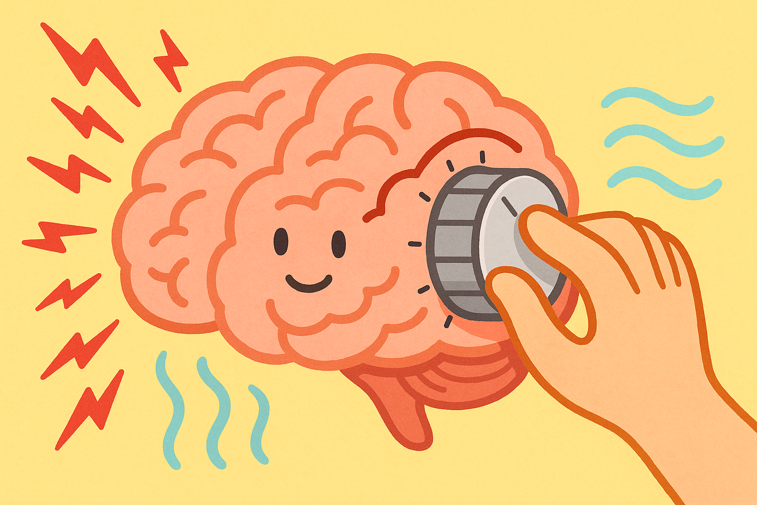 This illustration shows how our brain processes physical sensations. Hypnotherapy can help guide the brain to 'turn down the volume' on uncomfortable or painful signals, making them less intense.
