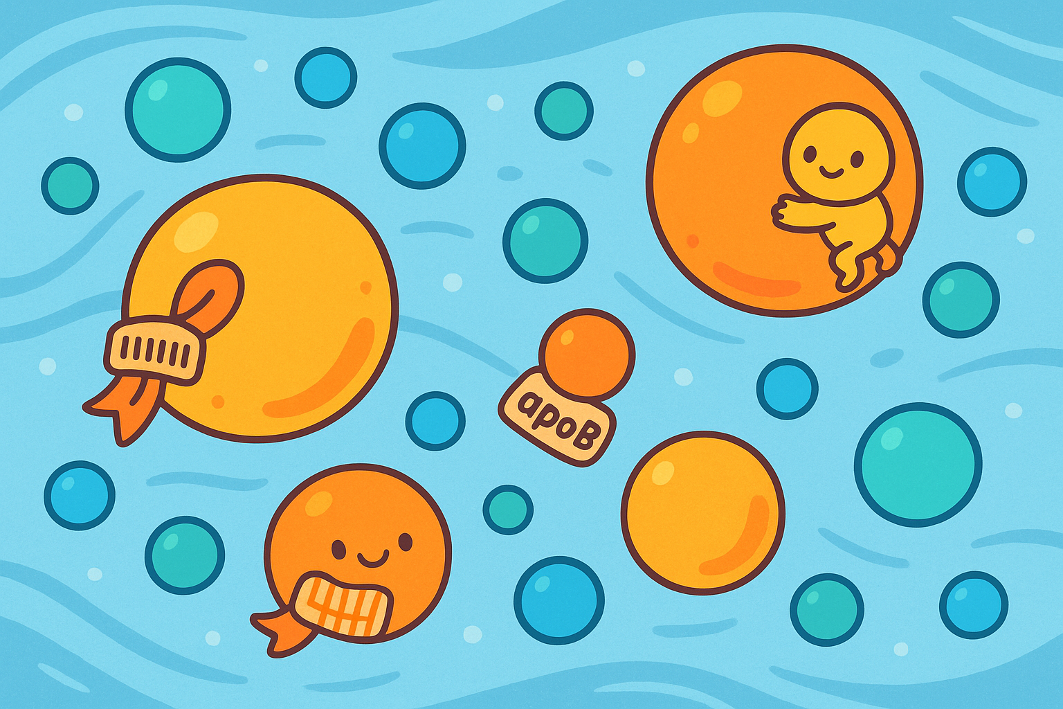 ApoB acts like a unique 'barcode' on cholesterol particles that can cause plaque. By counting these ApoB barcodes, doctors can know exactly how many dangerous particles are in your blood.