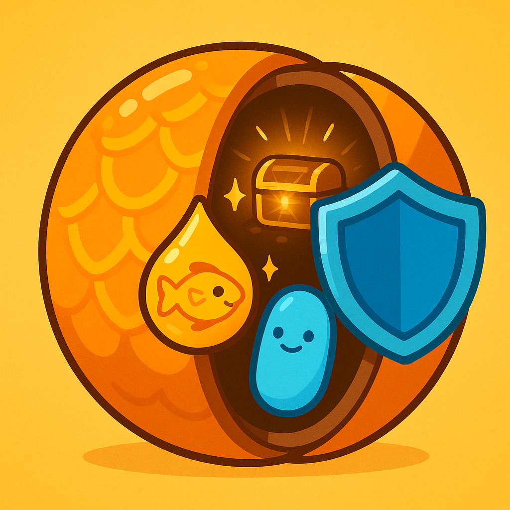 This illustration shows how a microcapsule works, similar to an M&M candy. The outer 