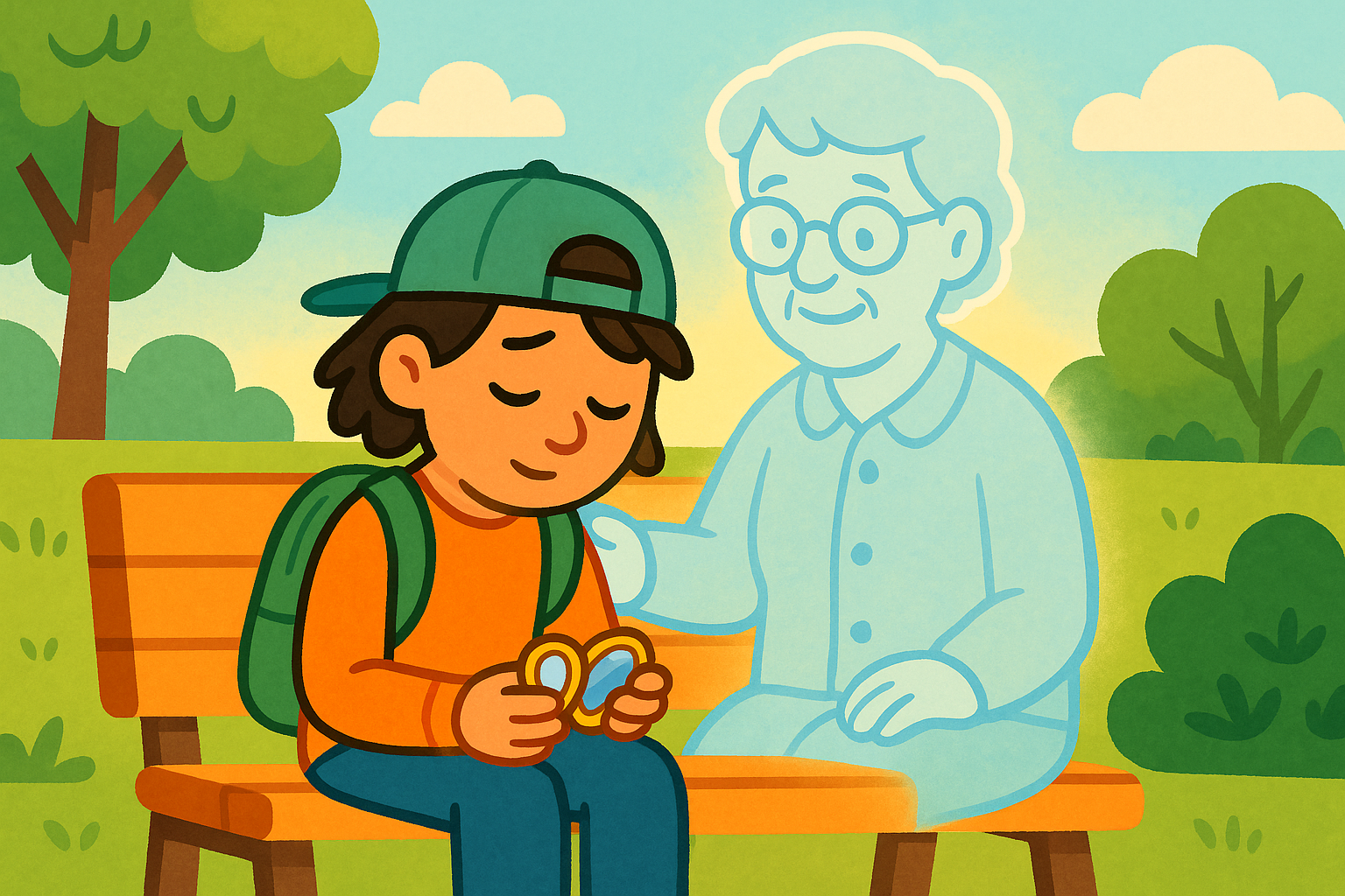 This shows how people maintain 'continuing bonds' – an ongoing inner relationship with those they've lost, like remembering their values or talking to them in their thoughts. This connection can provide comfort and is a normal part of grieving.