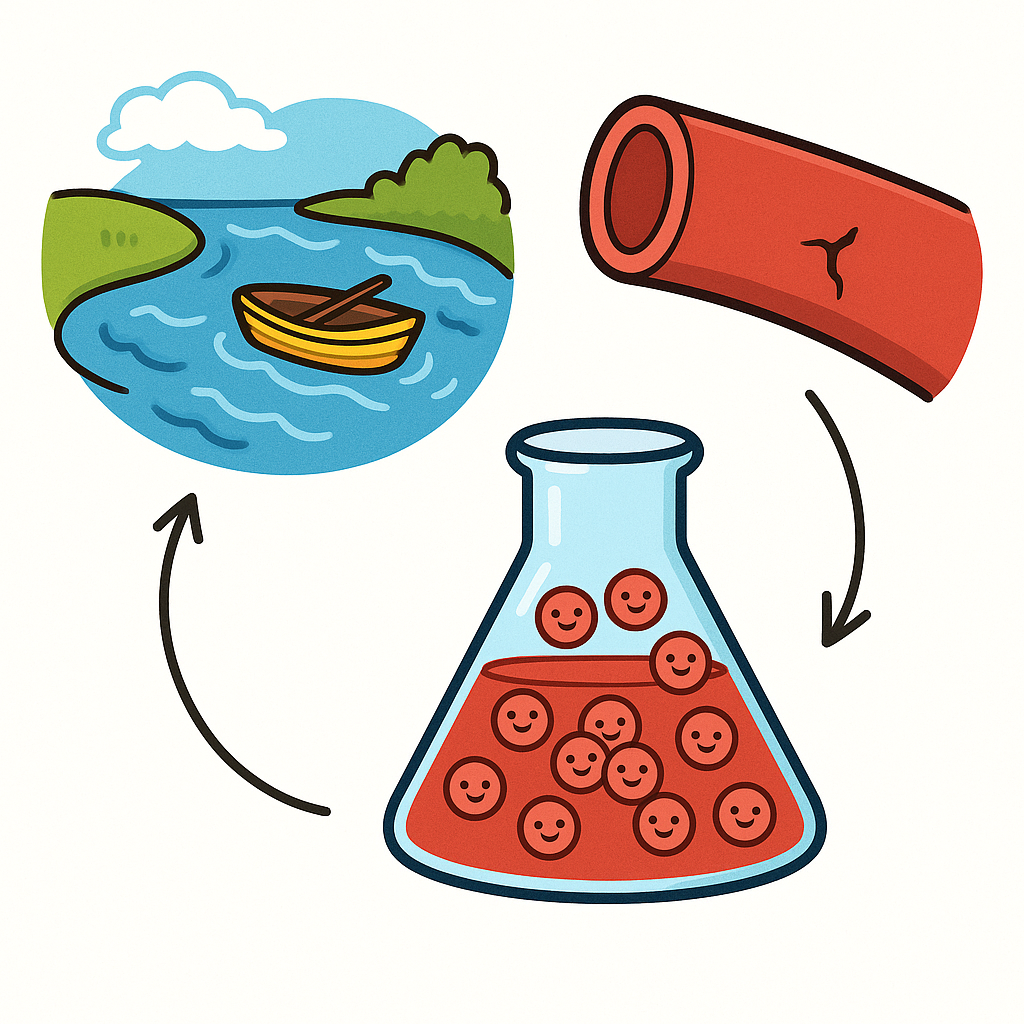 Virchow's Triad explains the three main reasons blood clots form: slow blood flow, damage to blood vessel walls, and changes in blood chemistry.