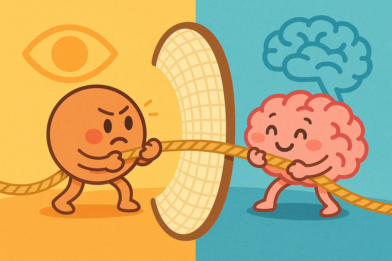 The optic nerve is caught in a tug-of-war between pressure inside your eye and pressure from the fluid around your brain. This balance, or imbalance, can affect the nerve.