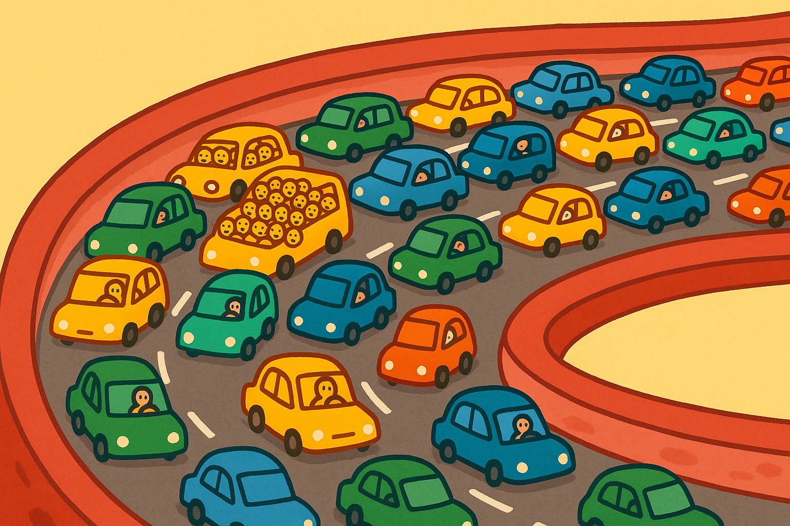 Imagine your blood vessels as a highway. LDL-C measures the passengers (cholesterol inside cars), while ApoB measures the cars themselves (the particles). Traffic jams are caused by the number of cars, not just the number of passengers.