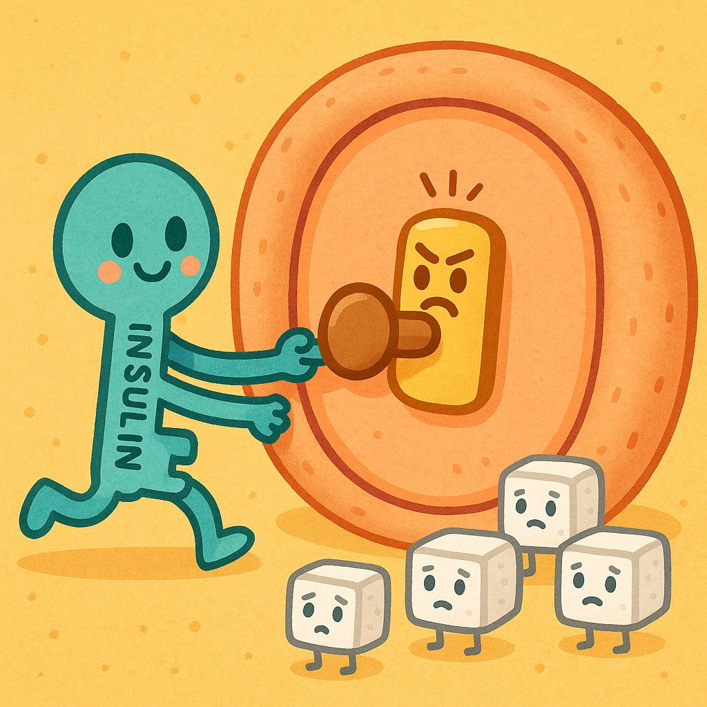 Insulin resistance happens when your body's cells stop responding to insulin, which usually helps glucose enter cells. This causes sugar to build up in your blood.