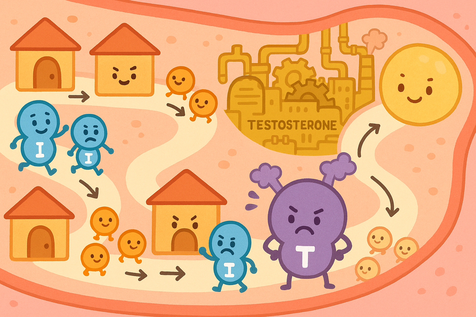 High insulin levels (due to insulin resistance) can tell the ovaries to make too much testosterone, which acts as a roadblock, stopping eggs from maturing.