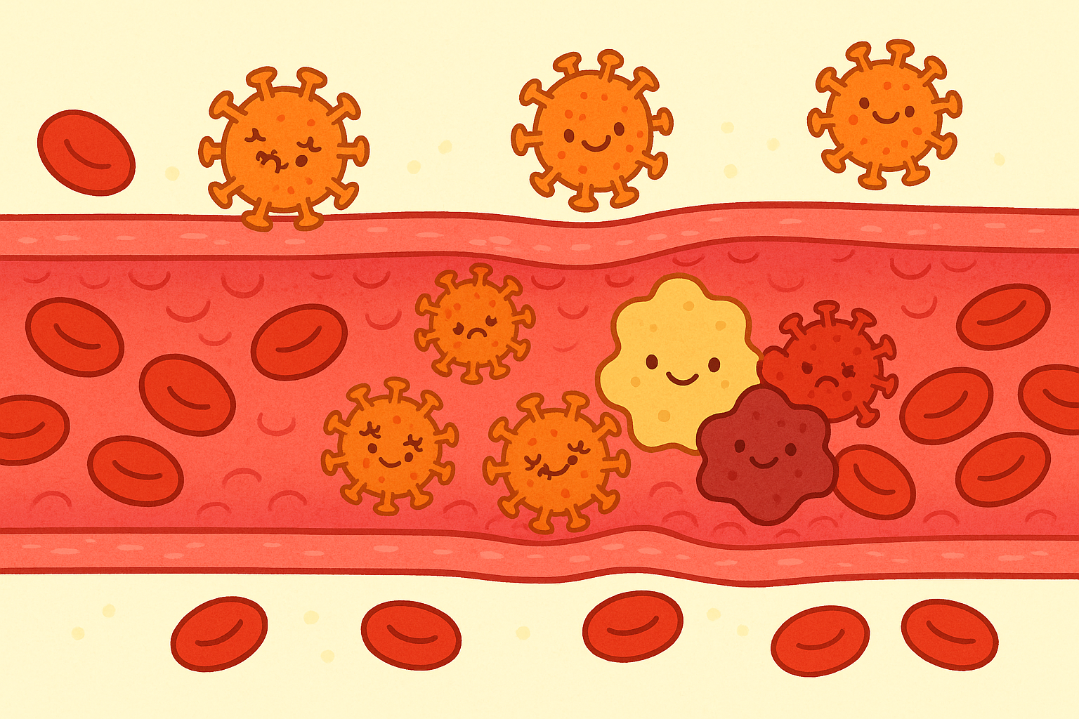 COVID-19 can attack ACE2 receptors in blood vessels, causing inflammation and making blood thicker. This increases the risk of dangerous blood clots that can block blood flow.