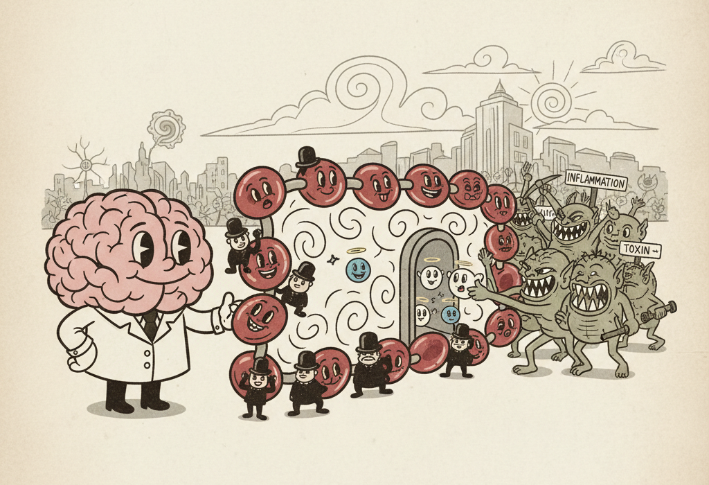 Illustration for How the Blood-Brain Barrier Protects Your Brain (And What Happens When It Leaks)