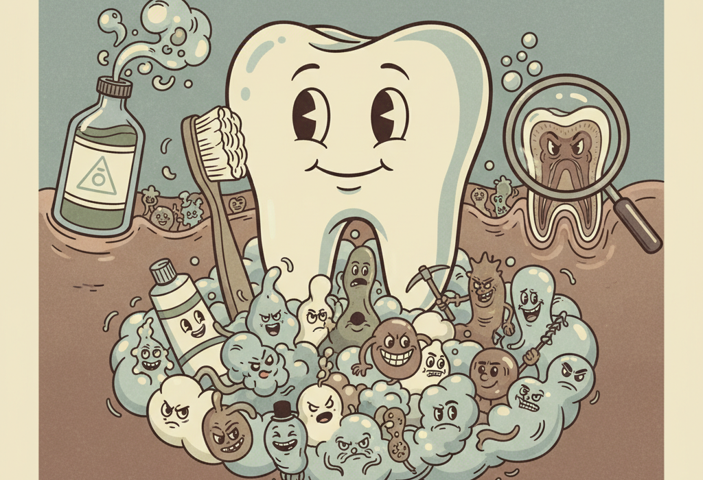 Illustration for How Your Oral Microbiome Actually Affects Your Entire Body