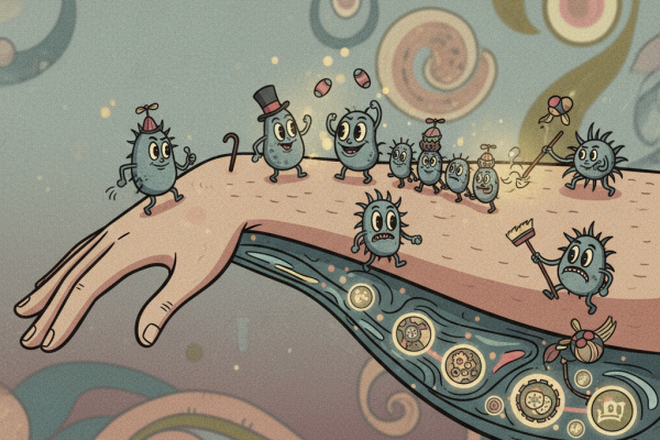Illustration for The Science of Your Skin Microbiome: How Invisible Bacteria Protect You