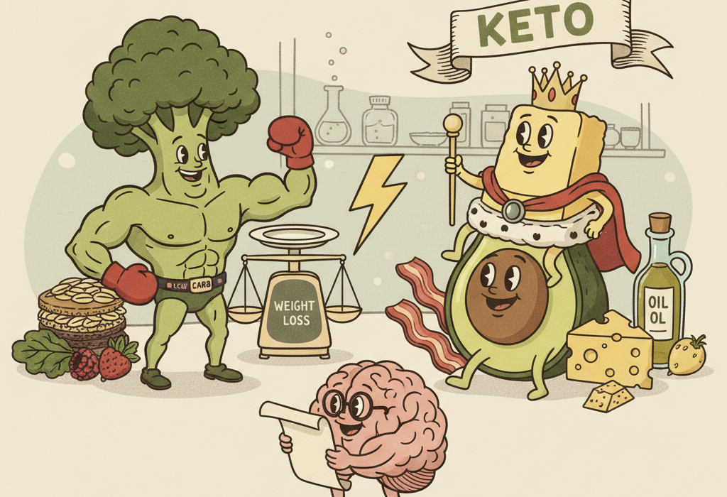 Illustration for Low Carb vs. Keto Diet: What Science Actually Says