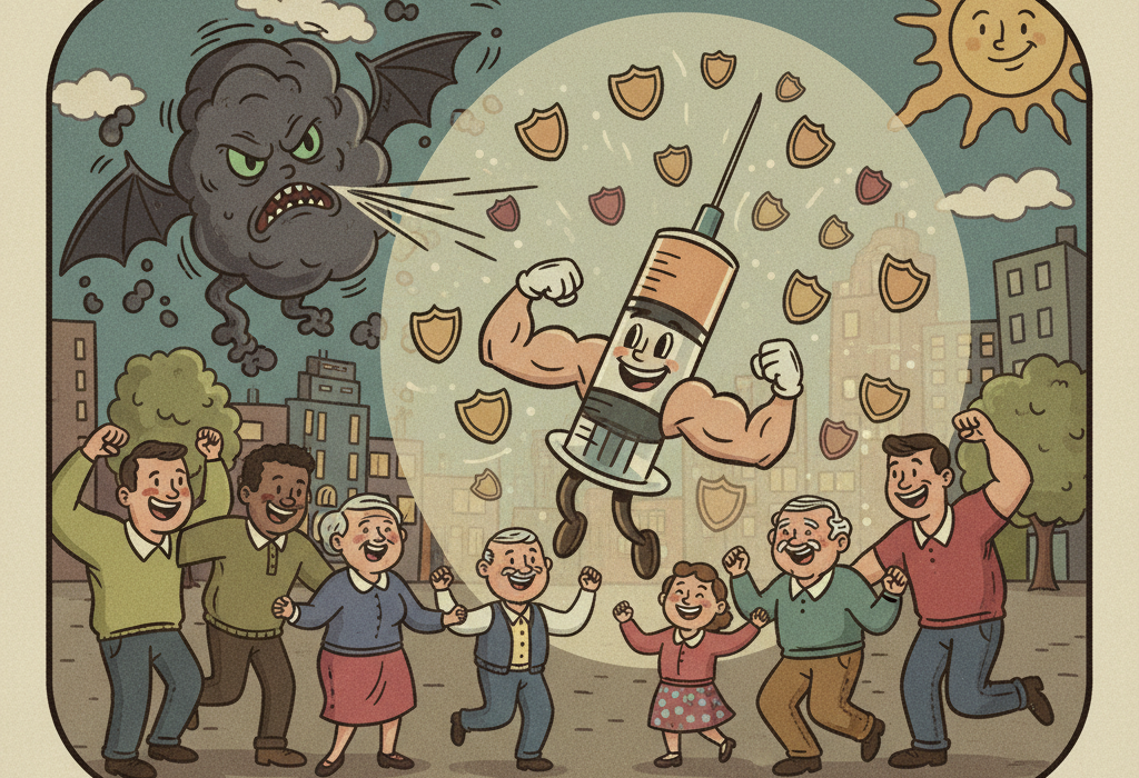 Illustration for What Science Actually Says About Flu Vaccination Benefits