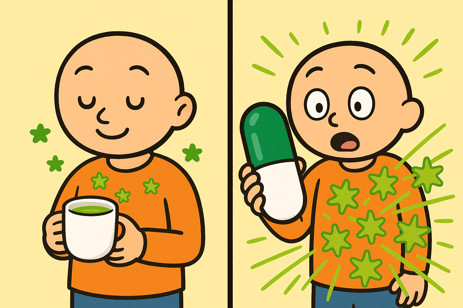 Drinking brewed green tea provides a moderate amount of EGCG, which the body absorbs slowly. In contrast, a green tea extract pill can deliver a massive, concentrated dose of EGCG all at once.