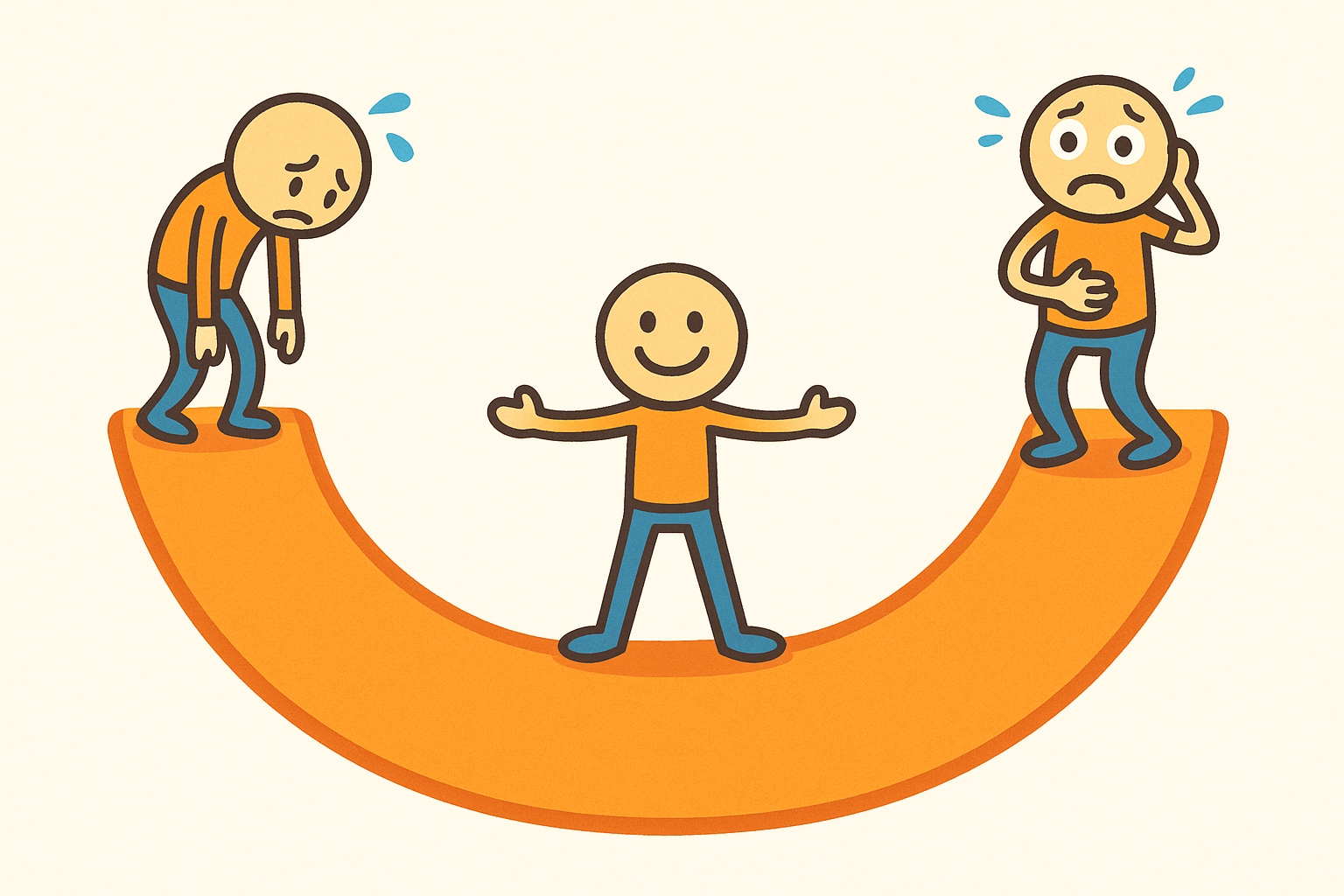 This U-shaped curve shows that your body needs just the right amount of iron. Too little iron can make you tired, and too much can also cause problems.