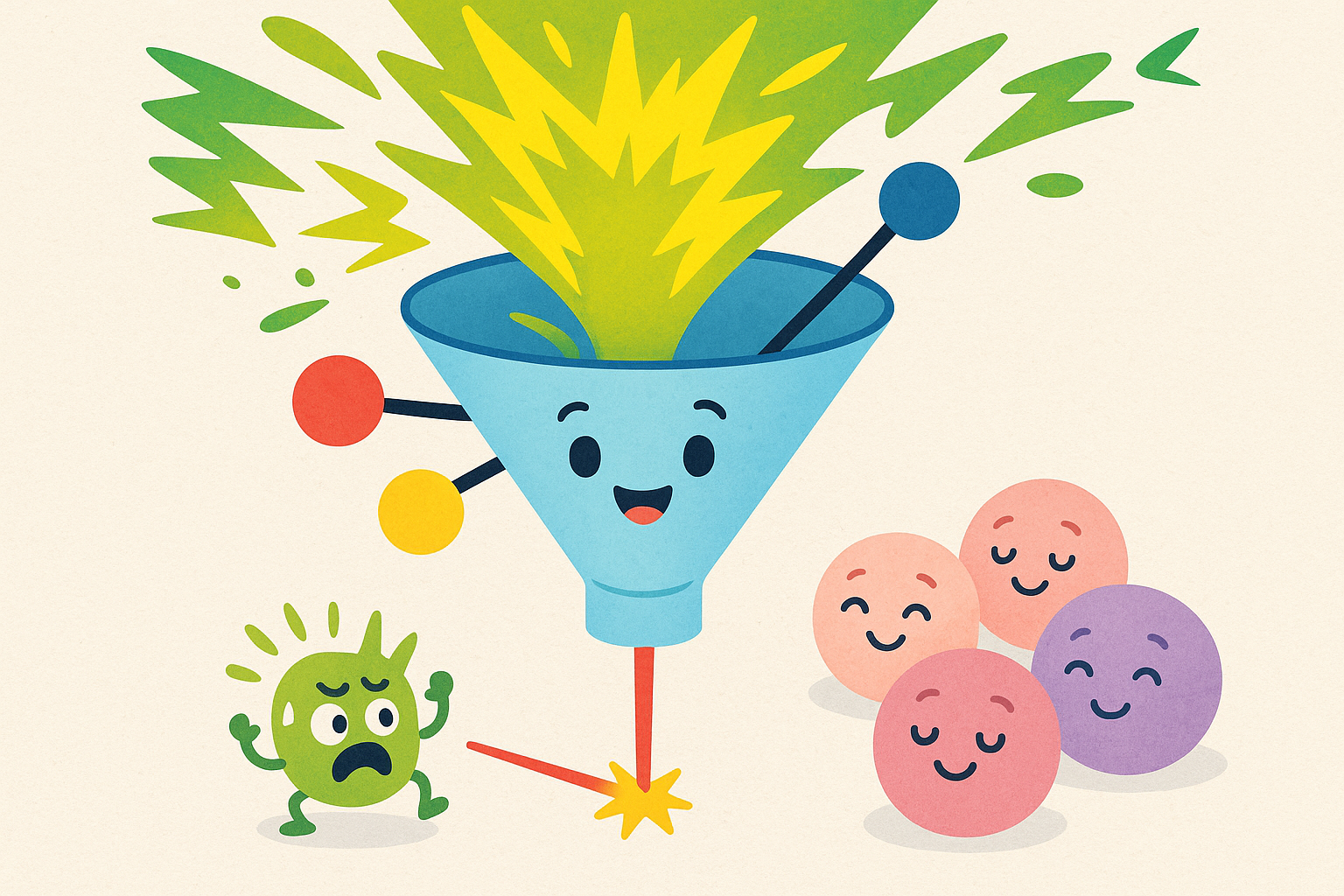 Thiocyanate acts like a funnel, taking the immune system's harsh, widespread 'bleach-like' chemicals and transforming them into a milder, more precise weapon. This new compound, HOSCN, can target and kill bacteria without harming our own tissues.