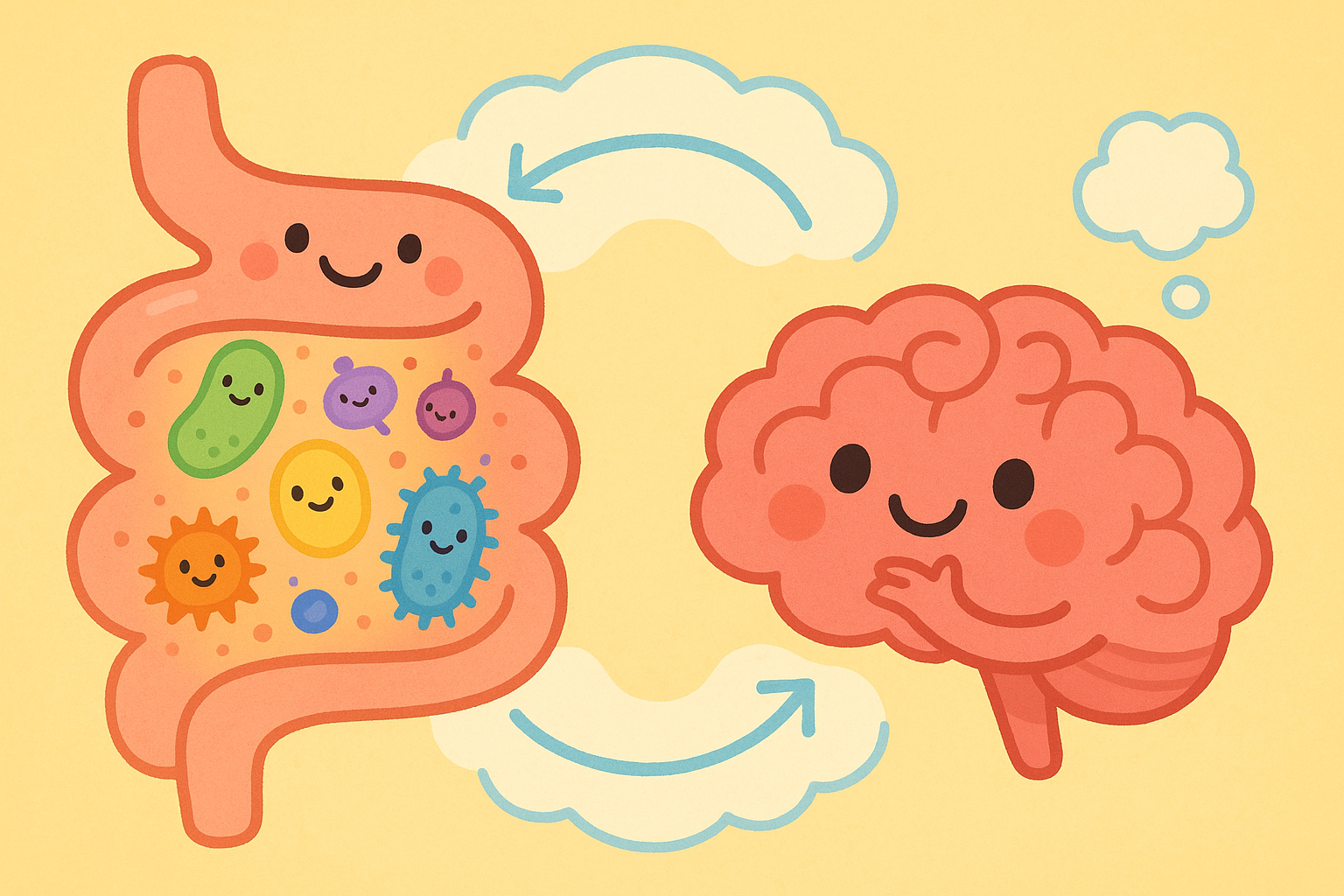 The gut-brain axis is a two-way communication network. Healthy gut bacteria send positive signals to the brain, influencing mood, cognition, and overall brain health.
