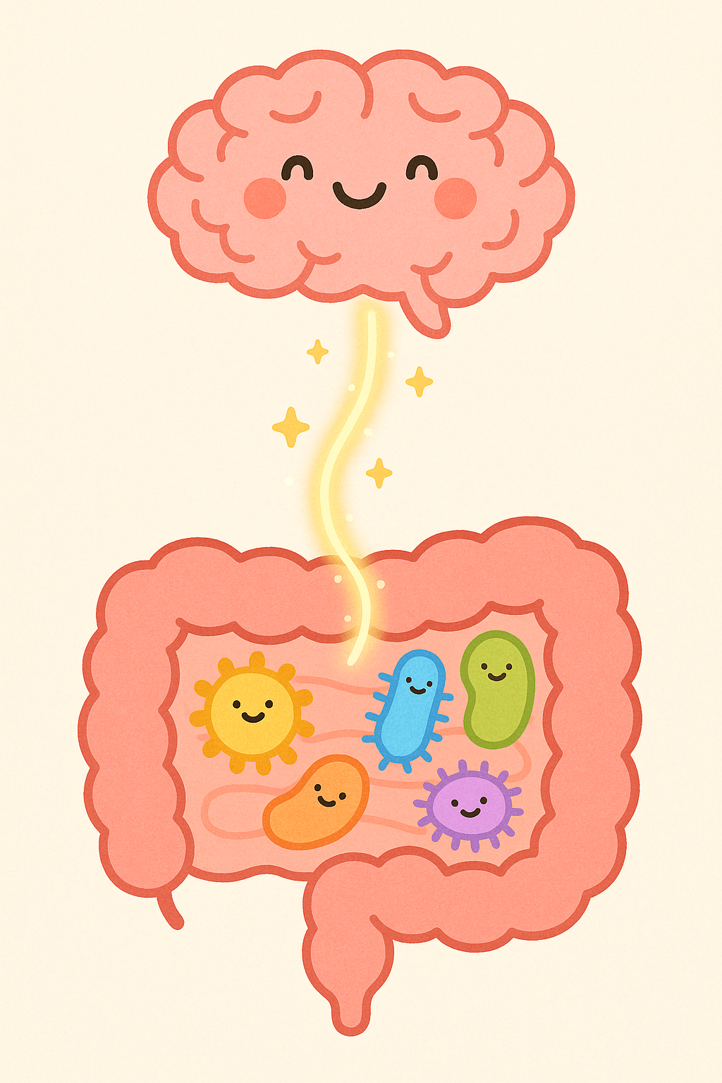 Our gut and brain are always communicating. A healthy gut microbiome, filled with good bacteria, helps maintain a clear and calm brain, preventing inflammation and brain fog.