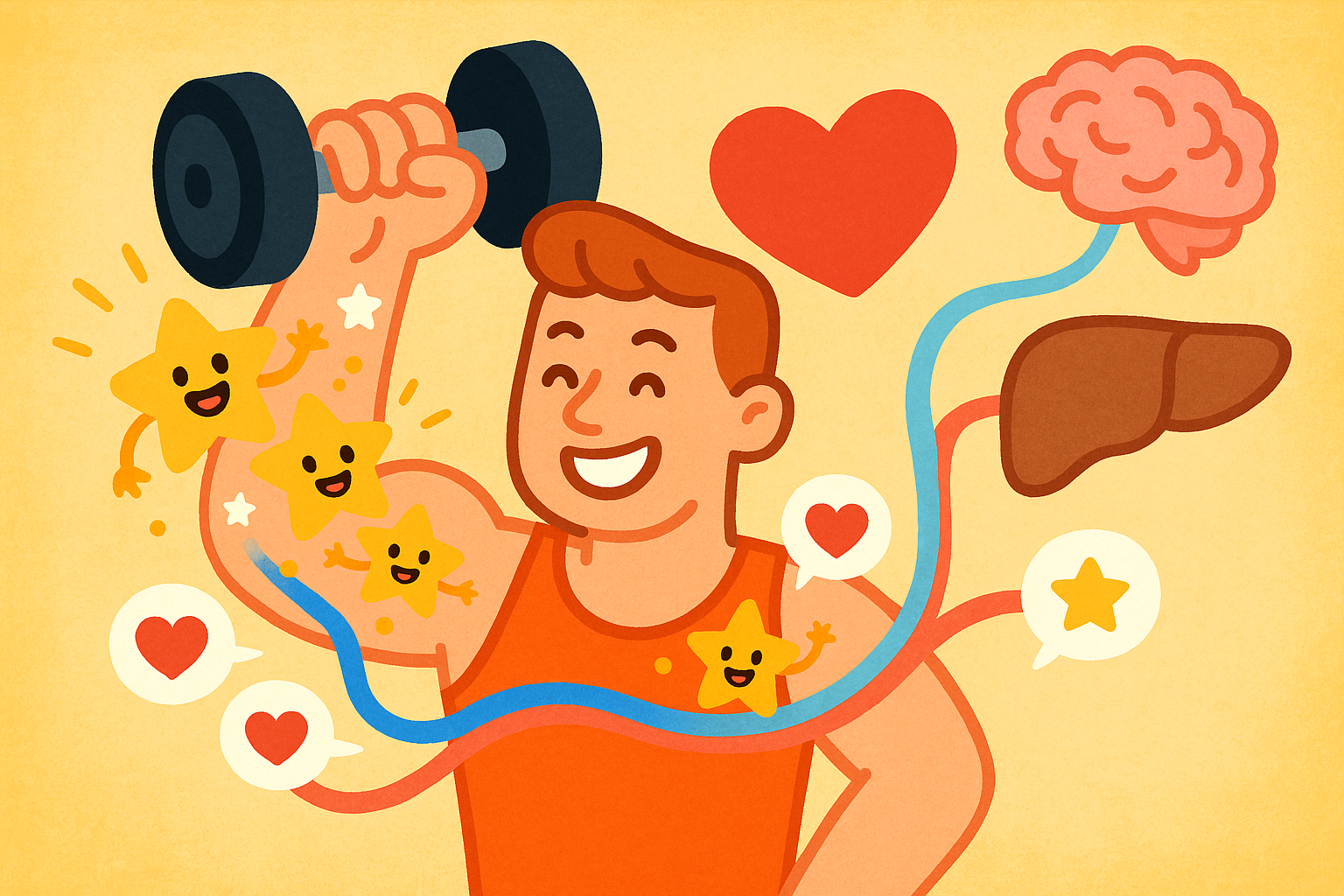 When you lift weights, your muscles release special messengers called myokines. These myokines travel through your body, signaling it to reduce inflammation and maintain muscle.