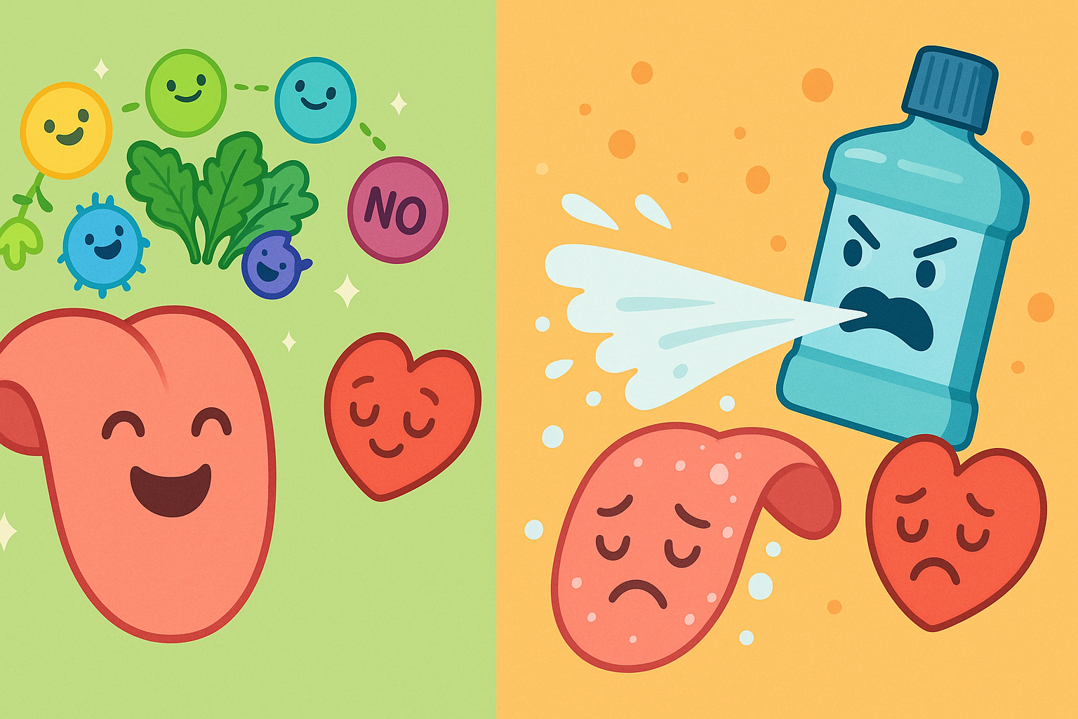 Beneficial bacteria on your tongue help produce nitric oxide, which relaxes blood vessels and lowers blood pressure. Harsh mouthwashes can destroy these helpful microbes, potentially impacting your cardiovascular health.