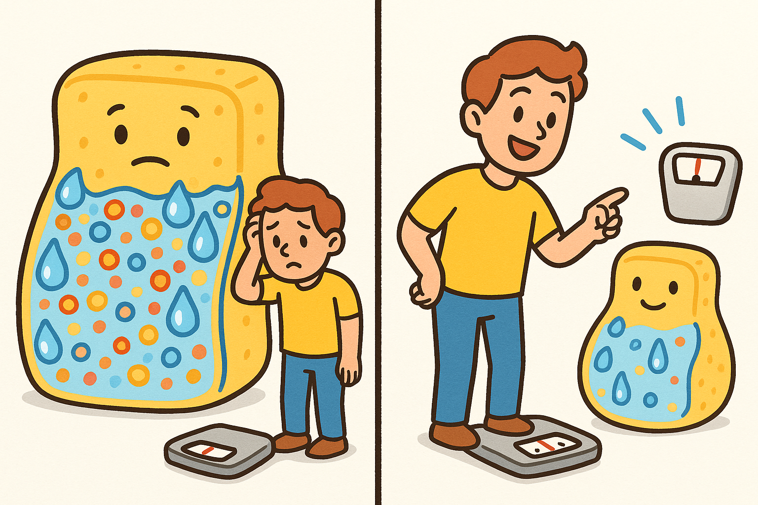 In the first weeks of a keto diet, the body depletes stored carbohydrates. These carbs are stored with water, so flushing them out causes rapid initial weight loss, much of which is water.