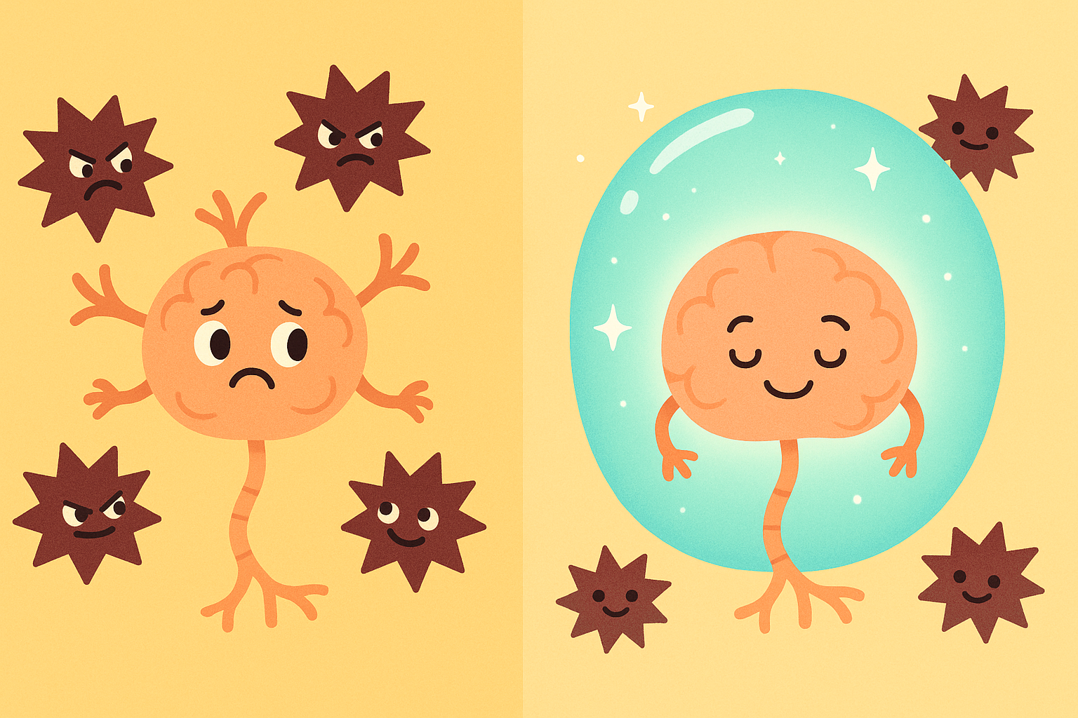 When the body burns fat for fuel, it produces fewer free radicals that cause inflammation. This helps protect brain cells from damage and stress.