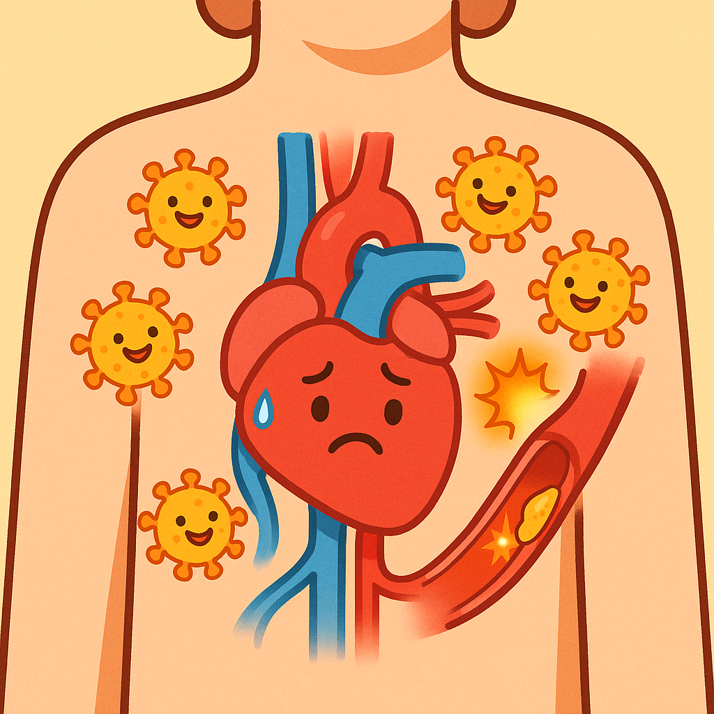 When you get the flu, your body's immune response causes inflammation. This inflammation can stress your heart and blood vessels, potentially leading to issues if you already have plaque in your arteries.