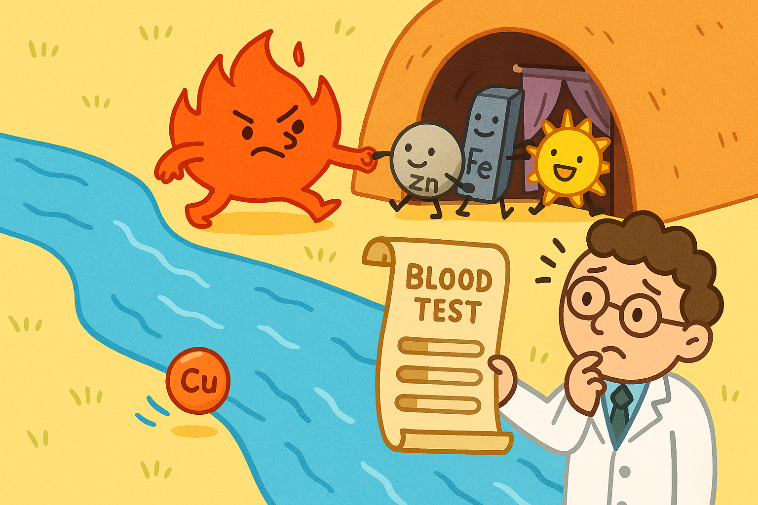 When your body is inflamed, it plays a trick with nutrients. Inflammation actively moves important vitamins and minerals out of your bloodstream, making them look artificially low on blood tests.