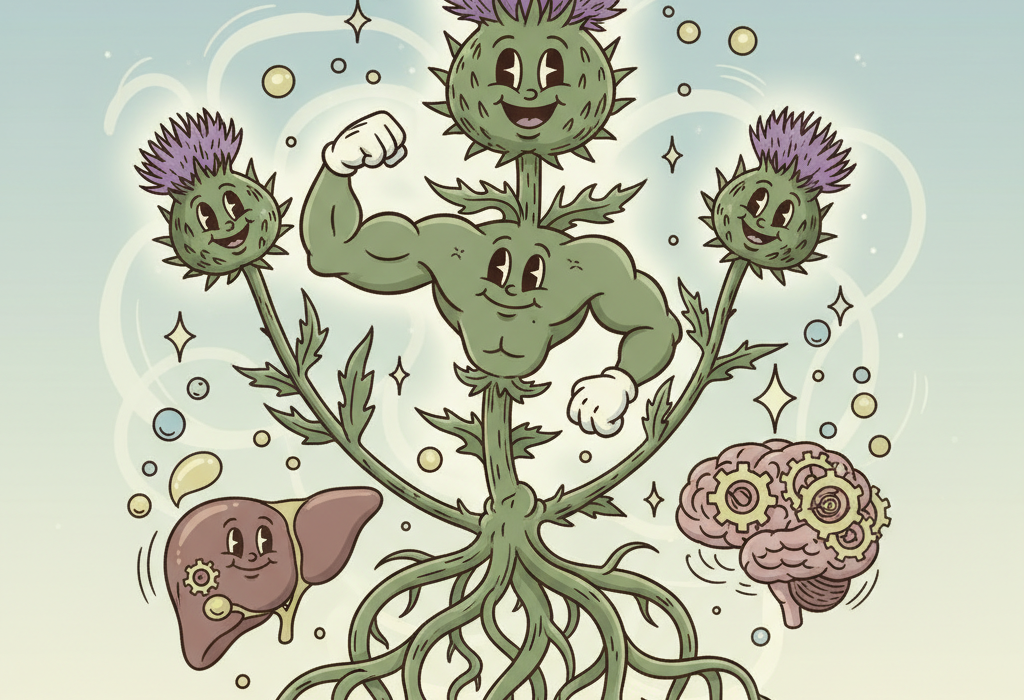Illustration for What Science Actually Says About Milk Thistle Benefits