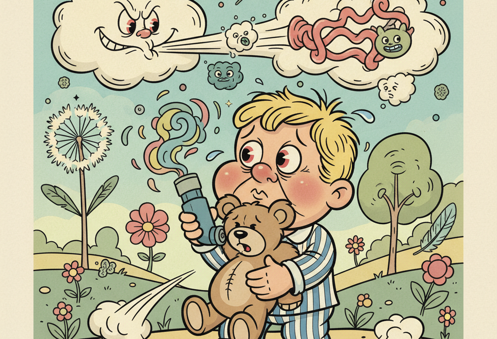 Illustration for Why Do Some Children Develop Allergies and Asthma? What the Latest Science Shows