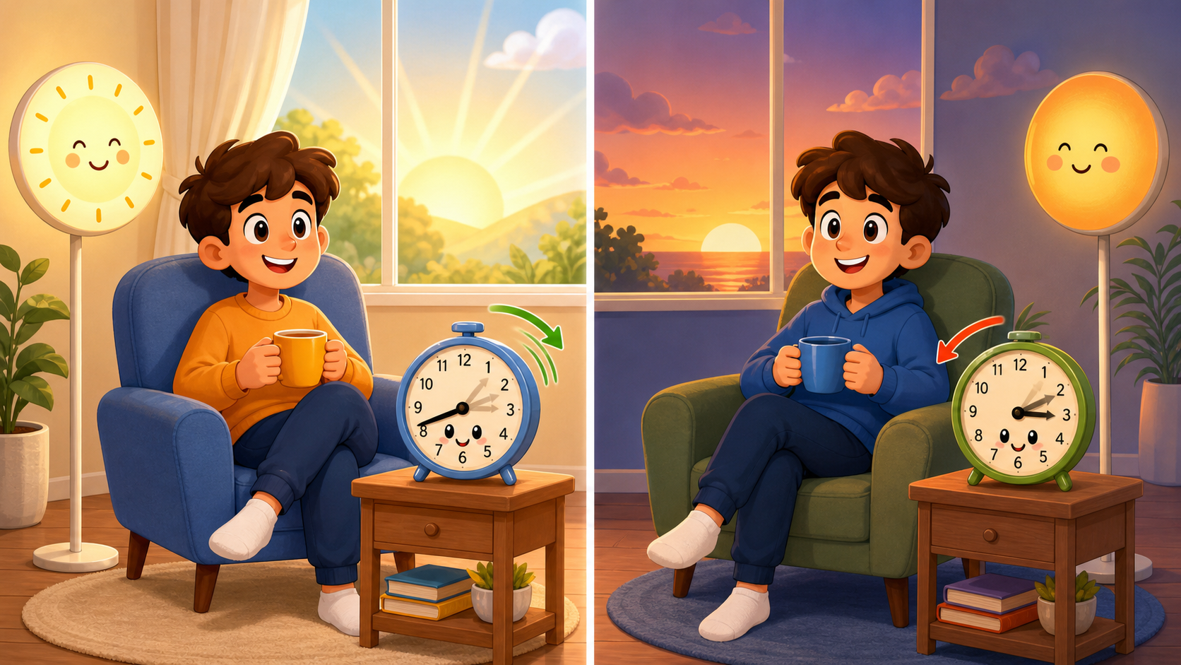 Light is a powerful signal for your body clock. Morning light can help shift your sleep schedule earlier, while early evening light can help shift it later.