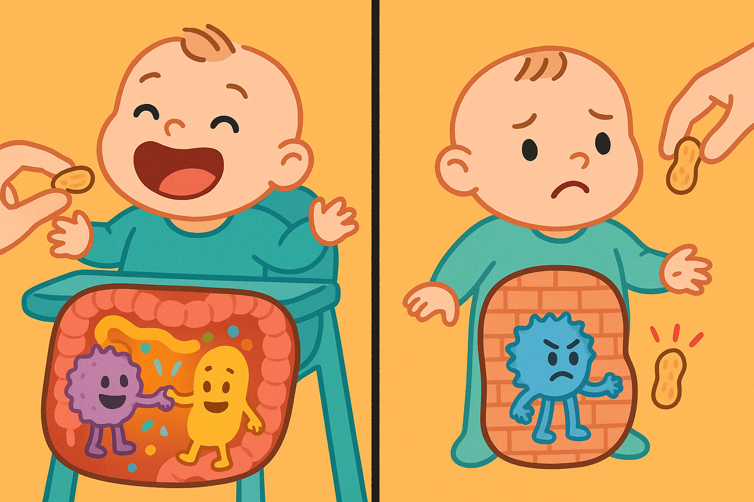 Introducing potentially allergenic foods like peanuts and eggs early (around 4-6 months) helps train a baby's immune system through the gut to tolerate them. This is now recommended to prevent allergies from developing, reversing old advice to delay introduction.