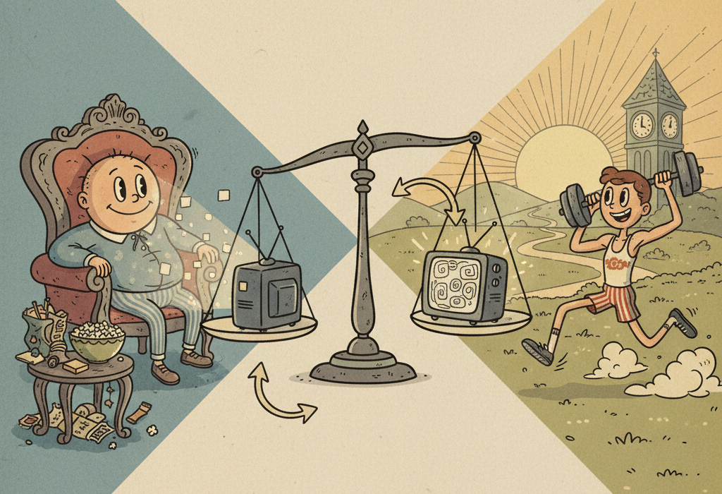 Illustration for Screen Time vs. Exercise: How Digital Habits Shape Your Body
