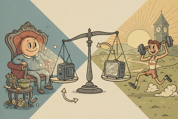 Illustration for Screen Time vs. Exercise: How Digital Habits Shape Your Body