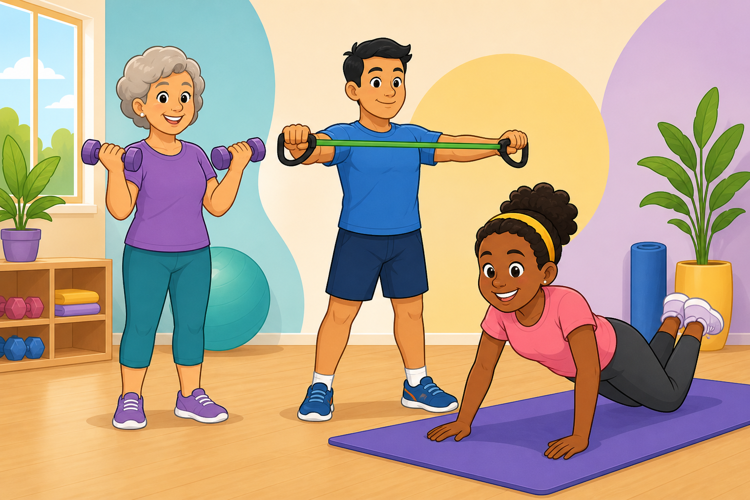 Resistance training involves making your muscles work against a force. This can be done with free weights, resistance bands, or even your own body weight.