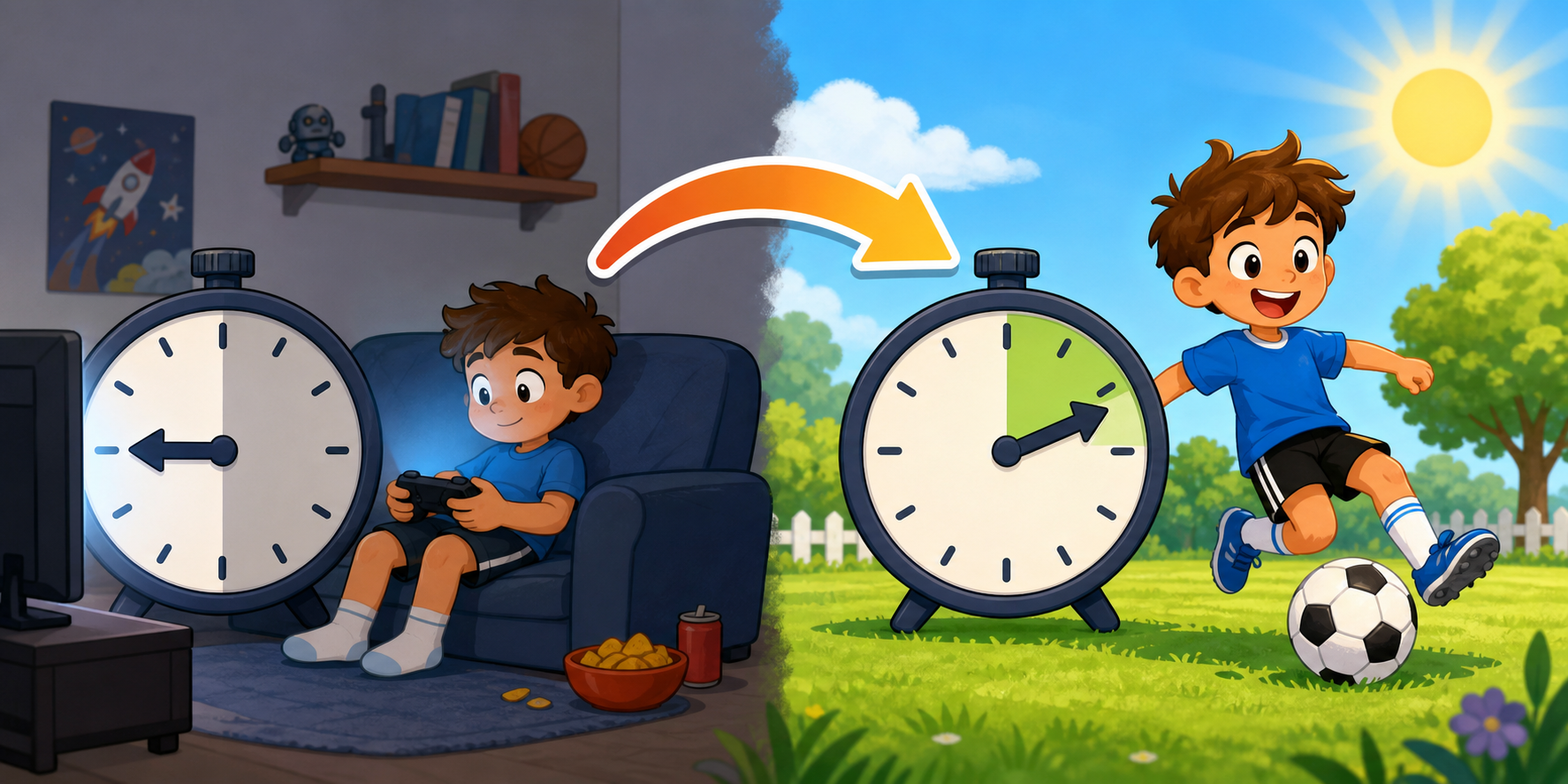 The 'displacement hypothesis' suggests that time spent on screens often replaces time that could be spent moving. Making a conscious swap towards activity is beneficial.
