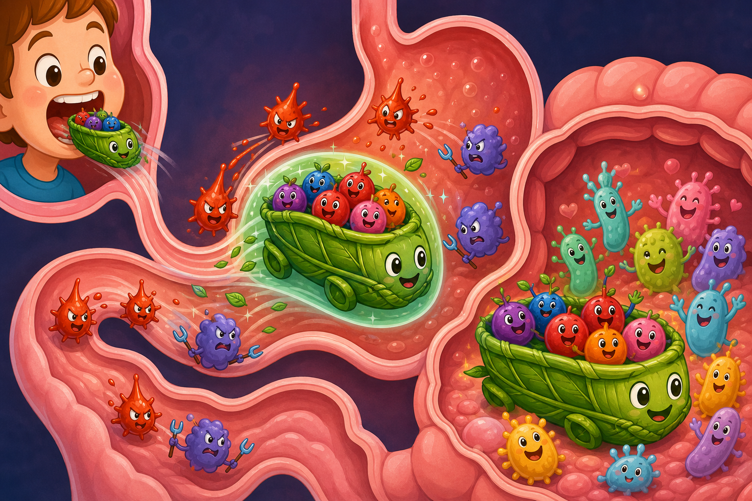 Dietary fiber, found in whole plant foods, acts as a protective delivery vehicle. It carries delicate polyphenols safely through your digestive system, ensuring they reach your lower gut where they can interact with beneficial bacteria.
