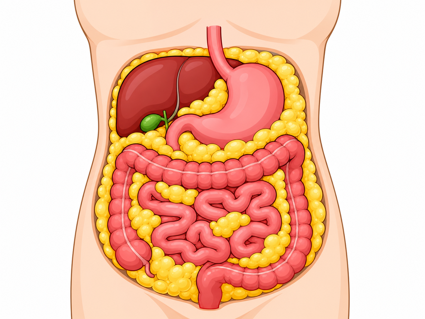 Visceral fat is a 'hidden' type of fat that wraps around your internal organs deep inside your belly. Too much of this fat is linked to serious health problems.