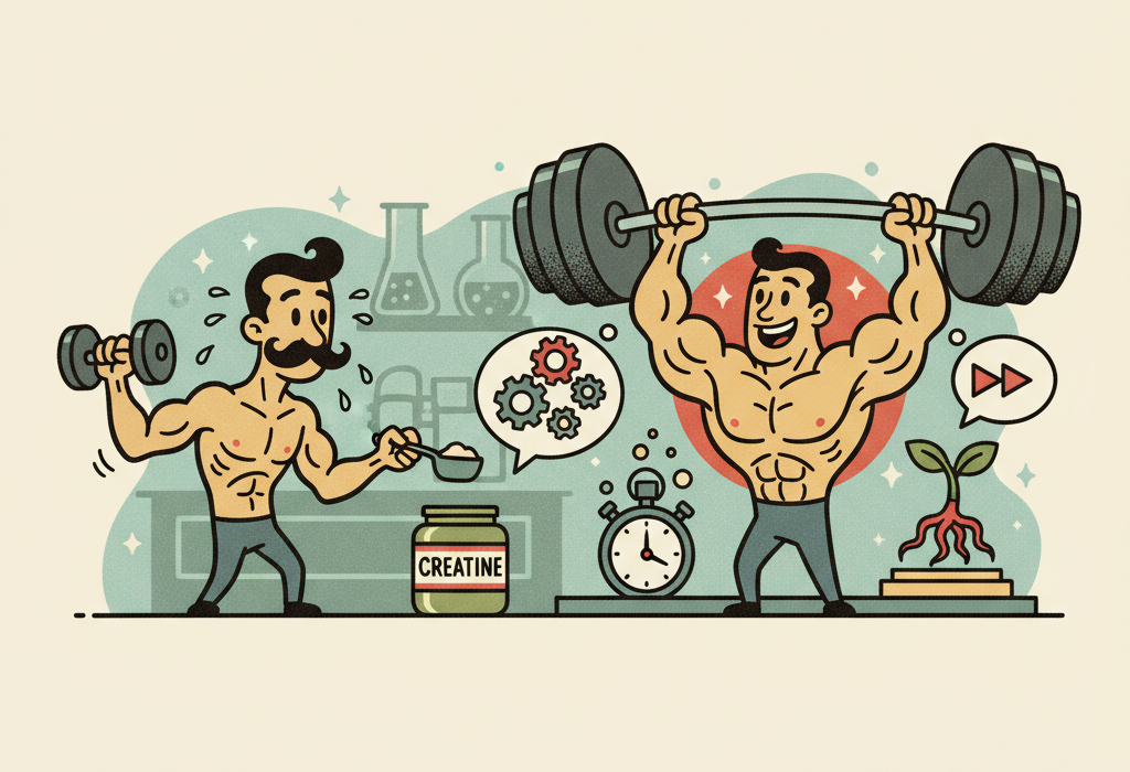 Illustration for Does Creatine Actually Work? What Science Says About Muscle, Brains, and Aging