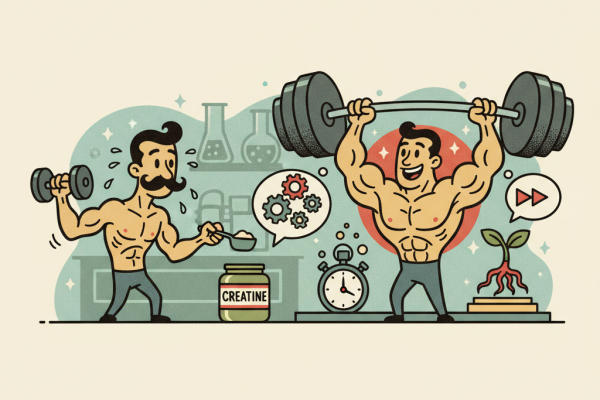 Illustration for Does Creatine Actually Work? What Science Says About Muscle, Brains, and Aging