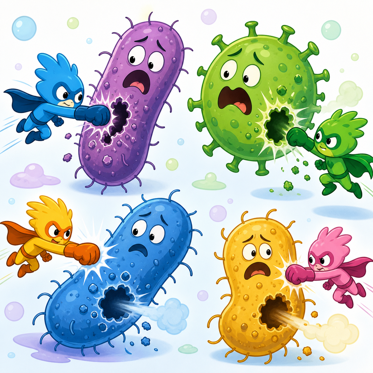 Antimicrobial peptides are tiny proteins made by your body that act like natural antibiotics, punching holes in the outer walls of harmful bacteria and viruses to defeat them.